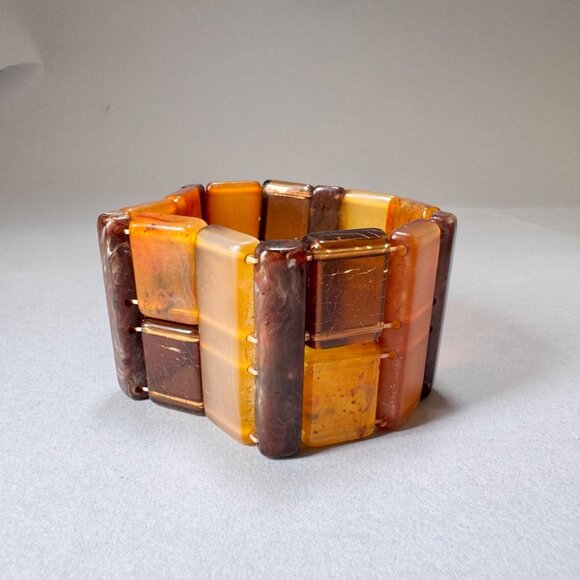 Baltic Amber Bracelet – Natural Rectangular Beads - Picture 3 of 5